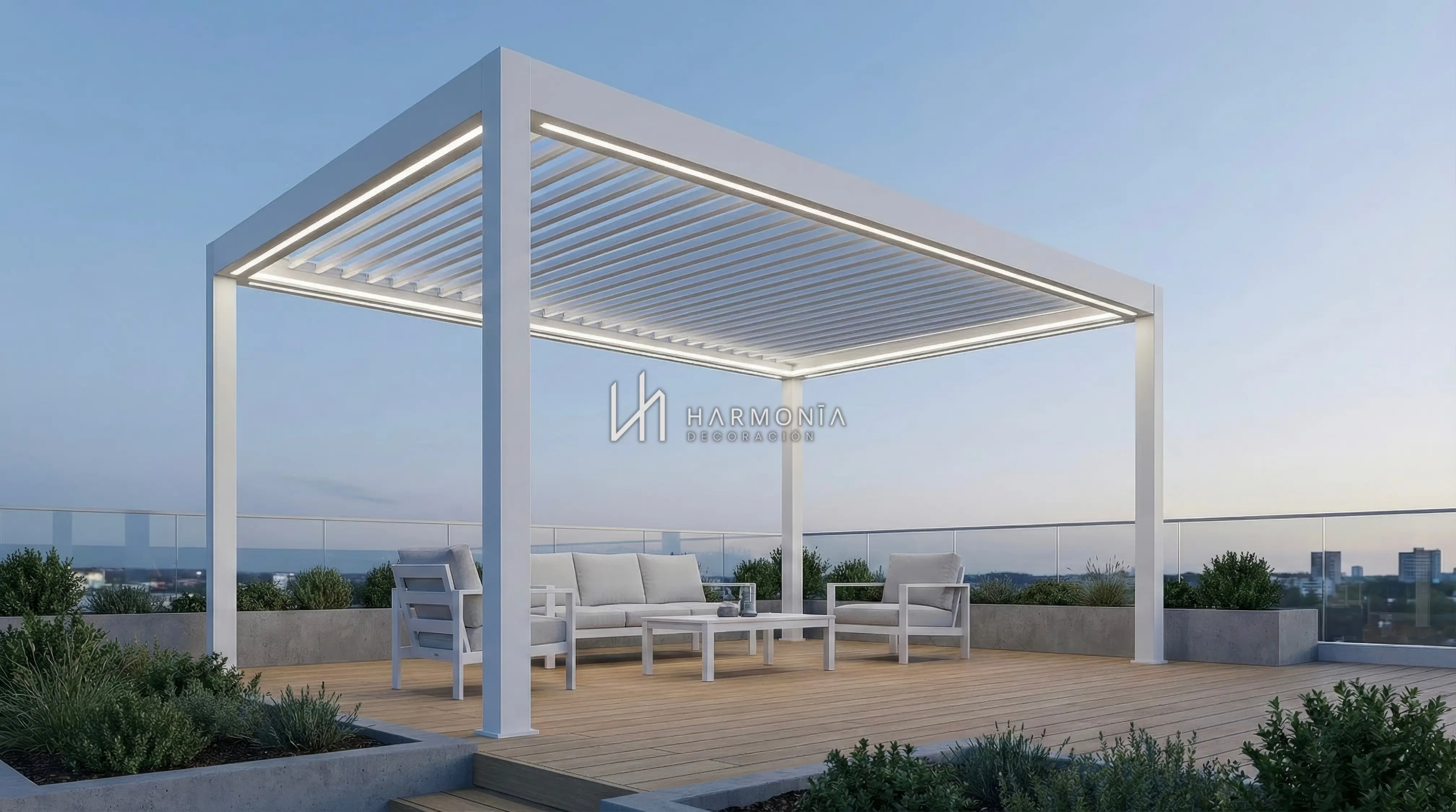 Pérgola lineal